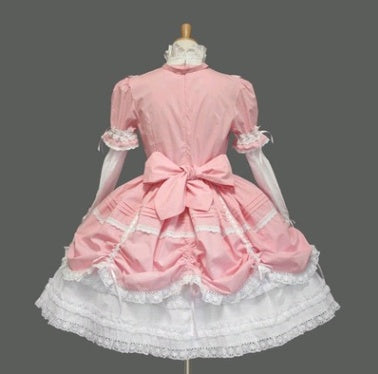 Kleid Hof Retro Spitze Gothic Cosplay Kleid Flauschiges Ärmelkleid