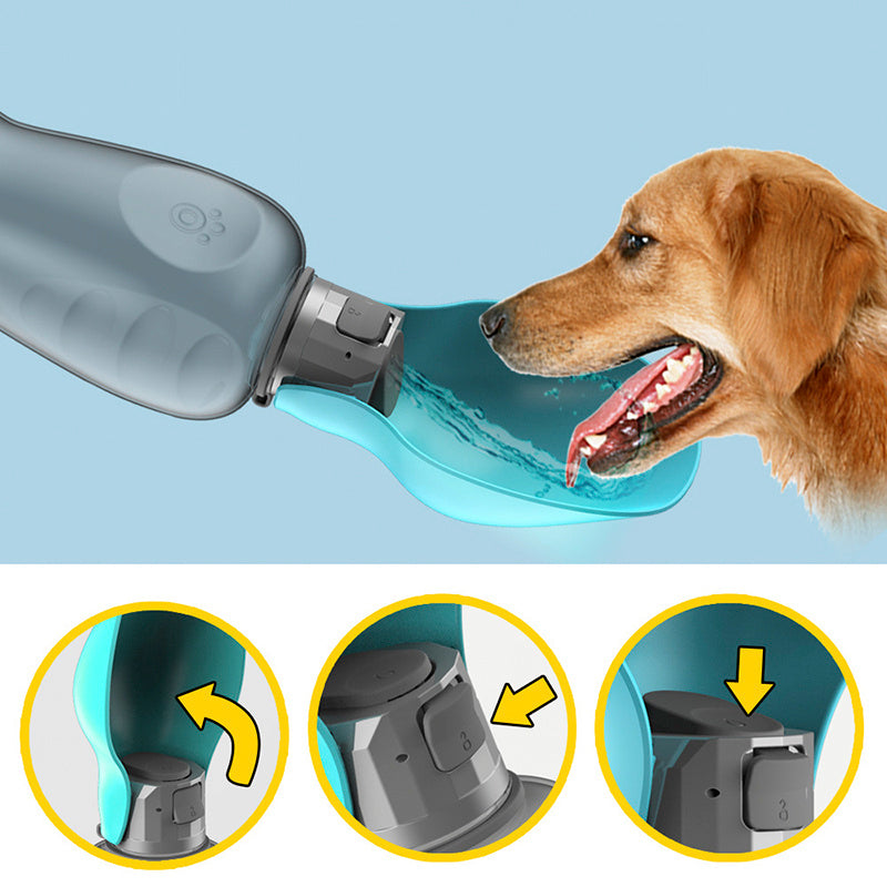 800 ml Hundewasserflasche, tragbar, hohe Kapazität, auslaufsicher, faltbarer Trinknapf für Haustiere, Golden Retriever, Spazierzubehör für draußen, Haustierprodukte