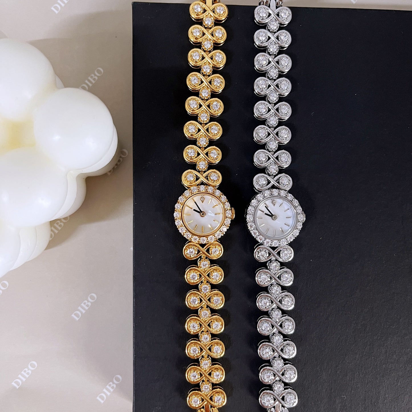 Bijoux Montre Ancienne de Luxe à Quartz Diamants pour Femme