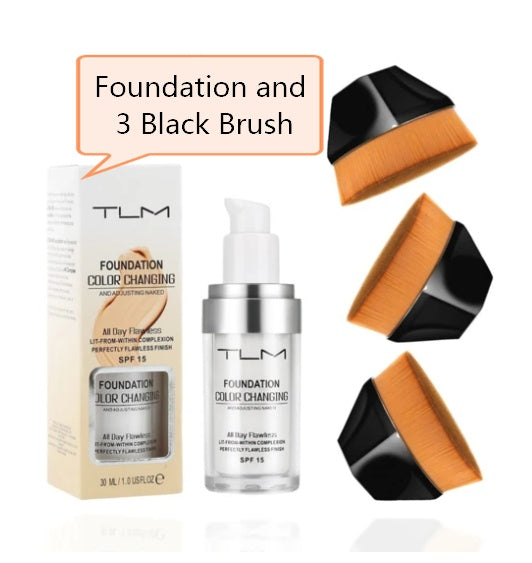 Fard à Teint Liquide Dissimulateur Température Portable Maquillage Teint BB Anticernes Couleur Naturelle