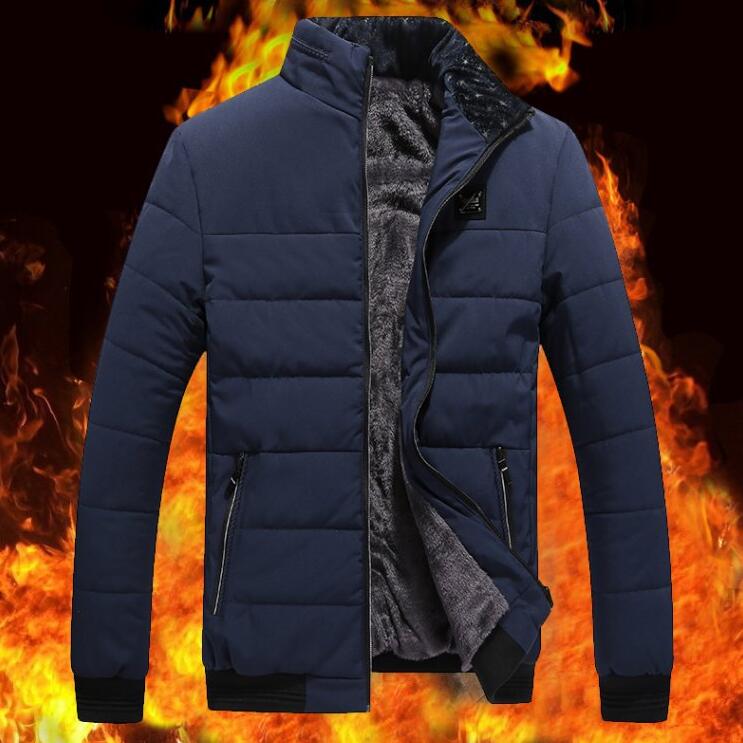 Chic Winter Coat Men'S Cotton Clothing Korean Style Fleece Lined Cott