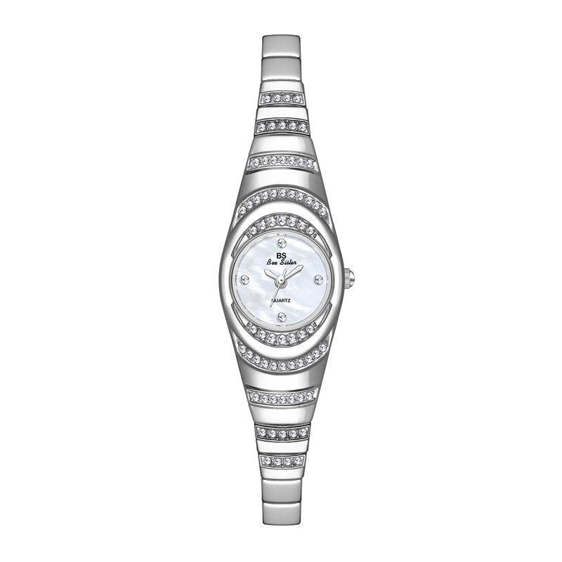 Damen Gold Uhr Diamant Armbanduhr Weibliche Mode Armband Uhren Frauen Voller Diamant Uhr