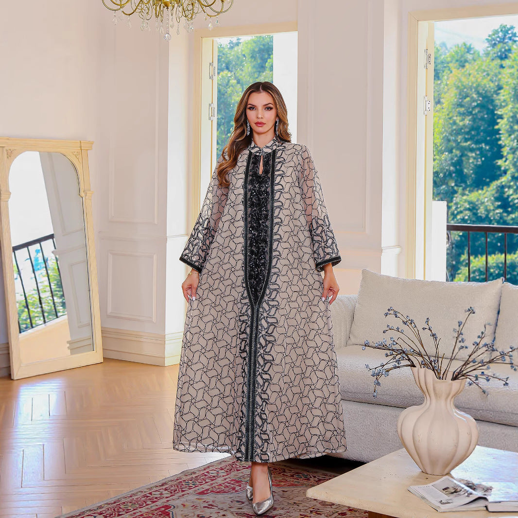 Stylish New Muslim Robe Female Dress Middle East Clothing for Everyda