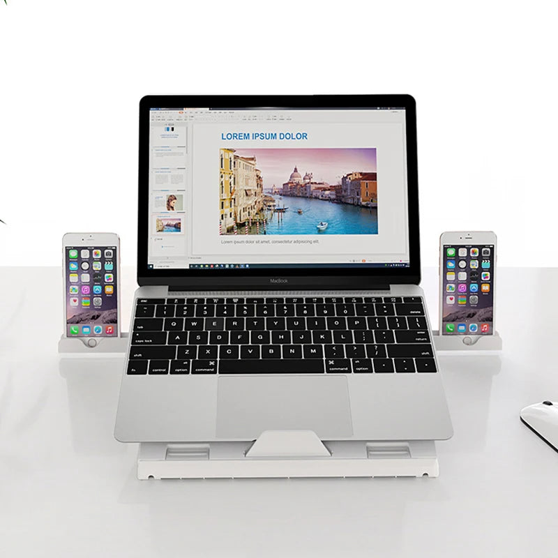 Nouveau support pour ordinateur portable, support multifonctionnel pliable et élévateur, support portable pour ordinateur portable, support d'écran, base en alliage d'aluminium
