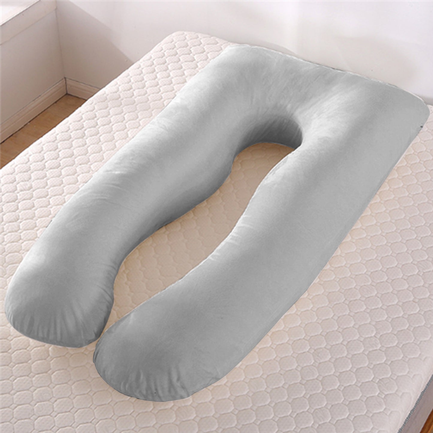 Oreiller de soutien de sommeil d'été pour femmes enceintes Oreiller de maternité en forme de U de grossesse en soie glacée