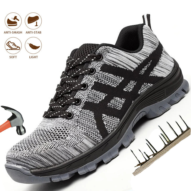 Chaussures de sécurité de travail, baskets indestructibles à embout en acier anti-perforation