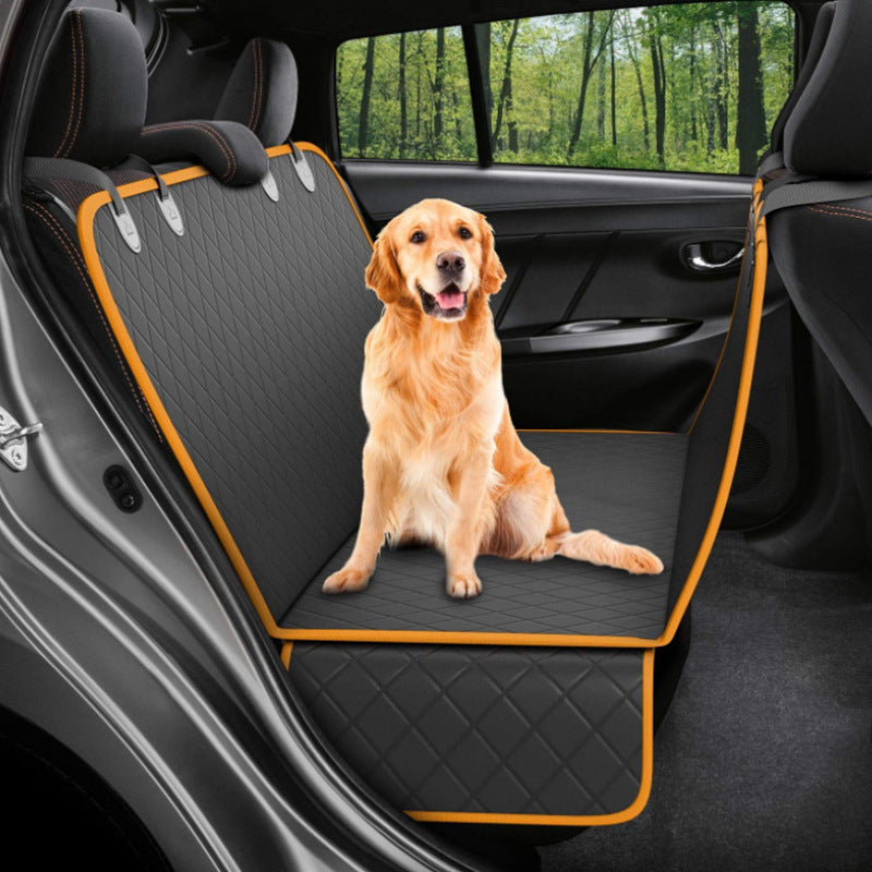 Hund Autositzbezug Mit Netzfenster Haustier Transportbox Hängematte Sicherheitsschutz Auto Rücksitzmatte Mit Reißverschluss Und Tasche Für Reisen