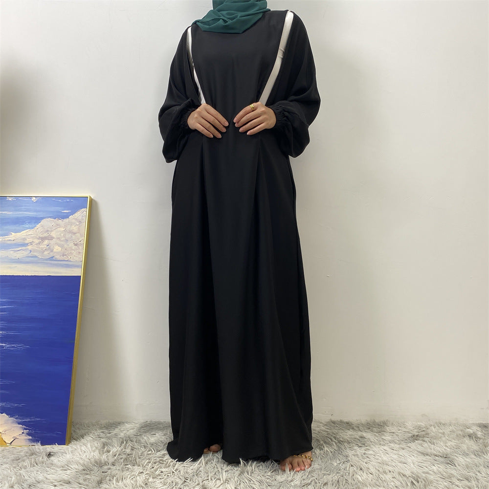 Modische Stillkleidung muslimisches Langarm-Kleid mit schmaler Passform