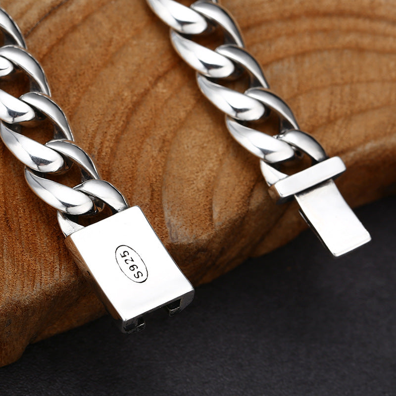 Bracelet cubain brillant en argent sterling 925 de style national