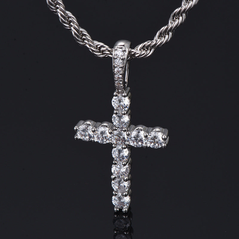 Infinity Cross Necklace Pendant Women Jewelry Fashion 925 Sterling Silver Cross