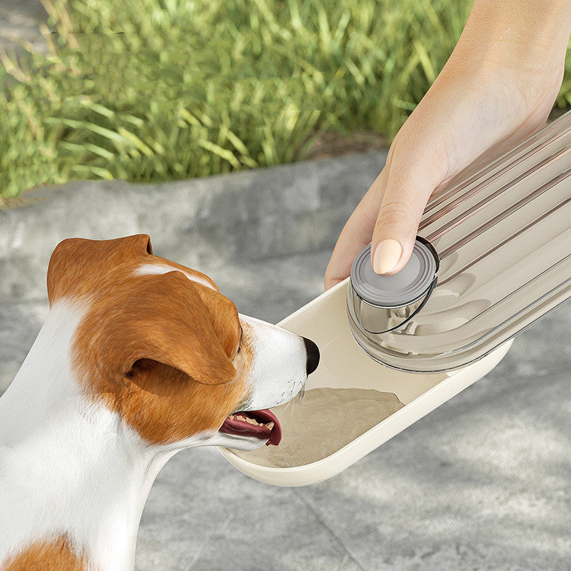 Trendy 2 In 1 Pet Water Cup Segment Design Green Dog Walking Portable