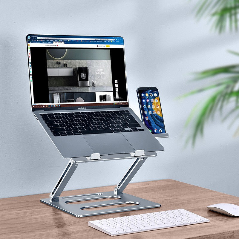 Support d'ordinateur portable en métal réglable pour bureau
