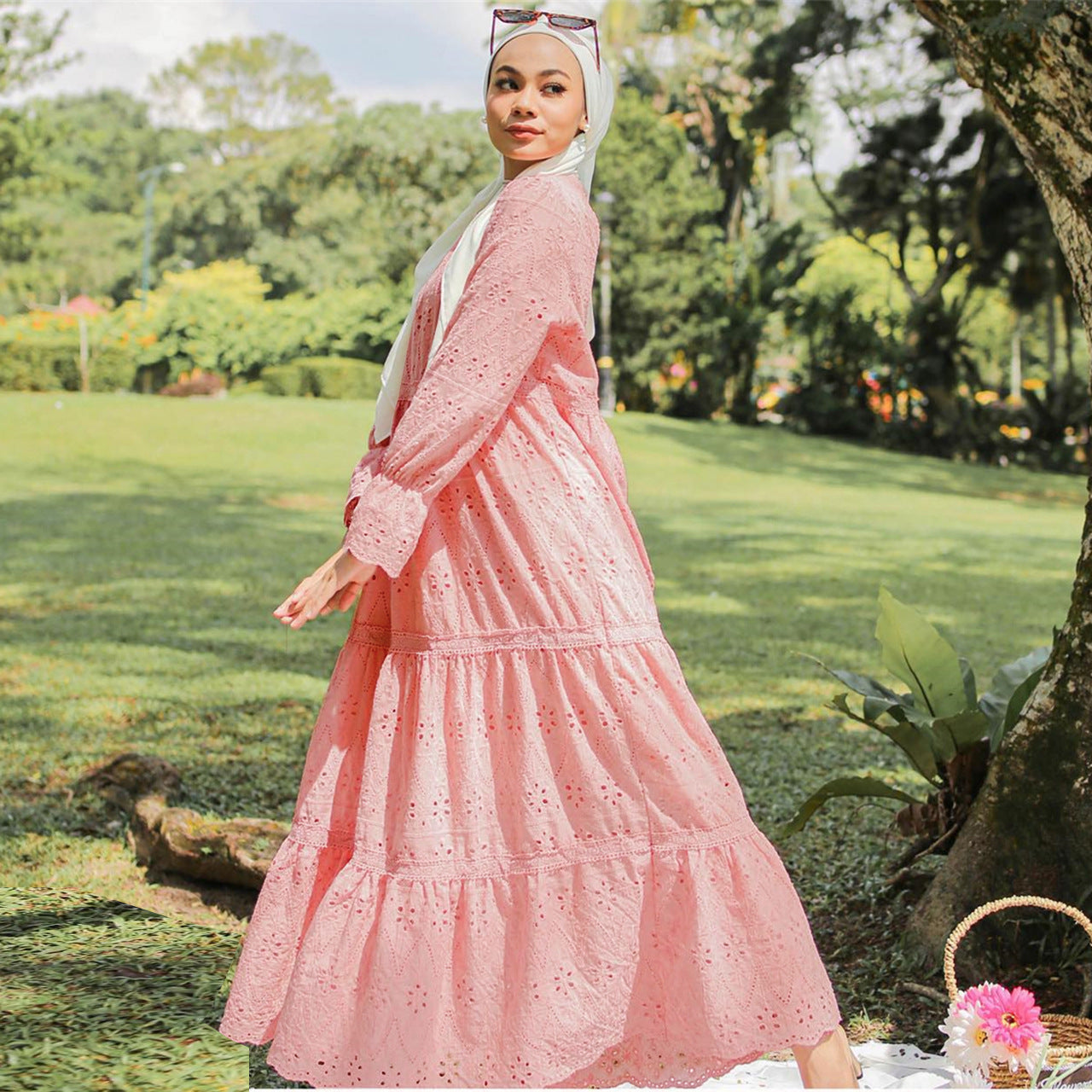 Muslim Malaysia Indonesien Hohlspitze Kleid
