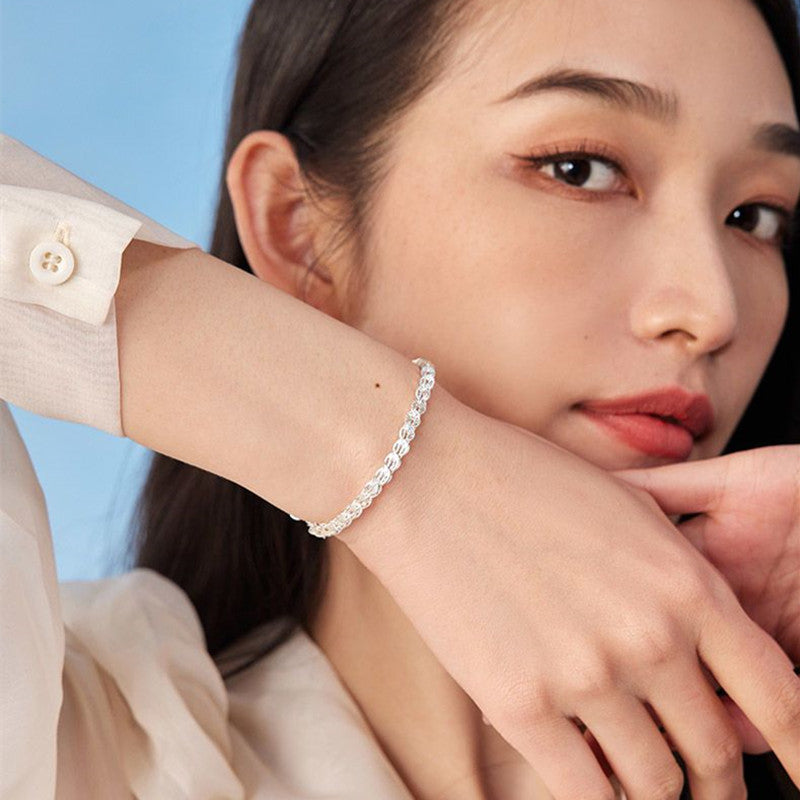 S999 Pure Silver Phoenix Tail Bracelet Female Sterling Silver Bracelet