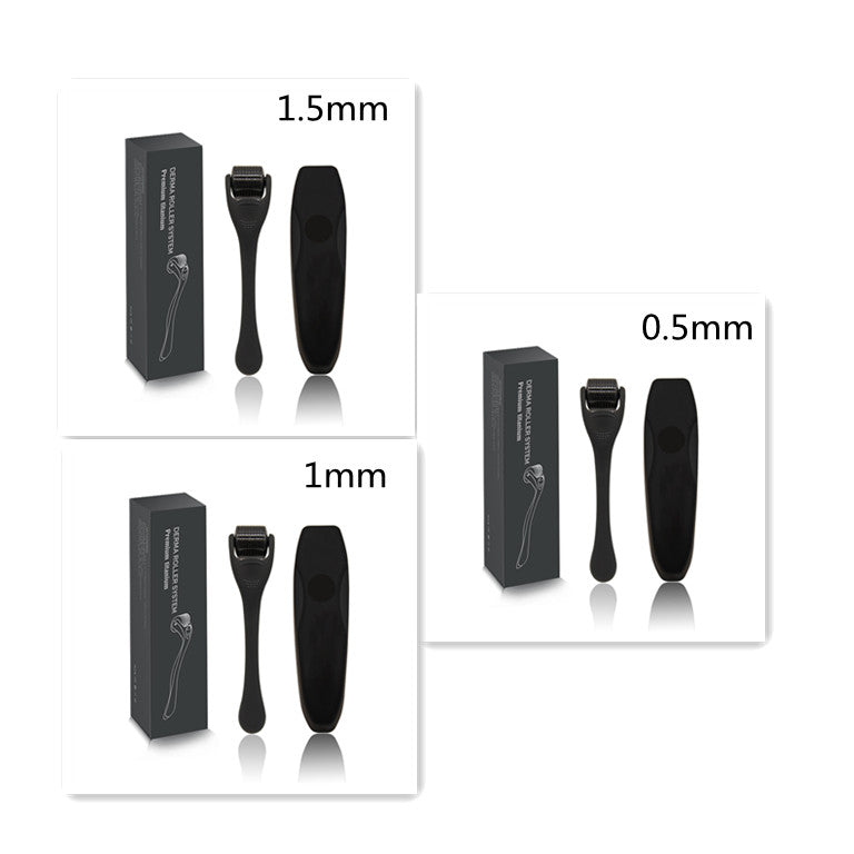 Beard Roller Microneedle Frosted Black Titanium Alloy Needle