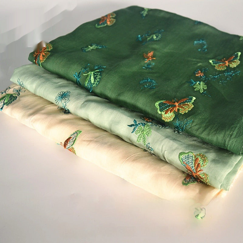 Pure Ramie Embroidery Cloth Hanfu Fabric