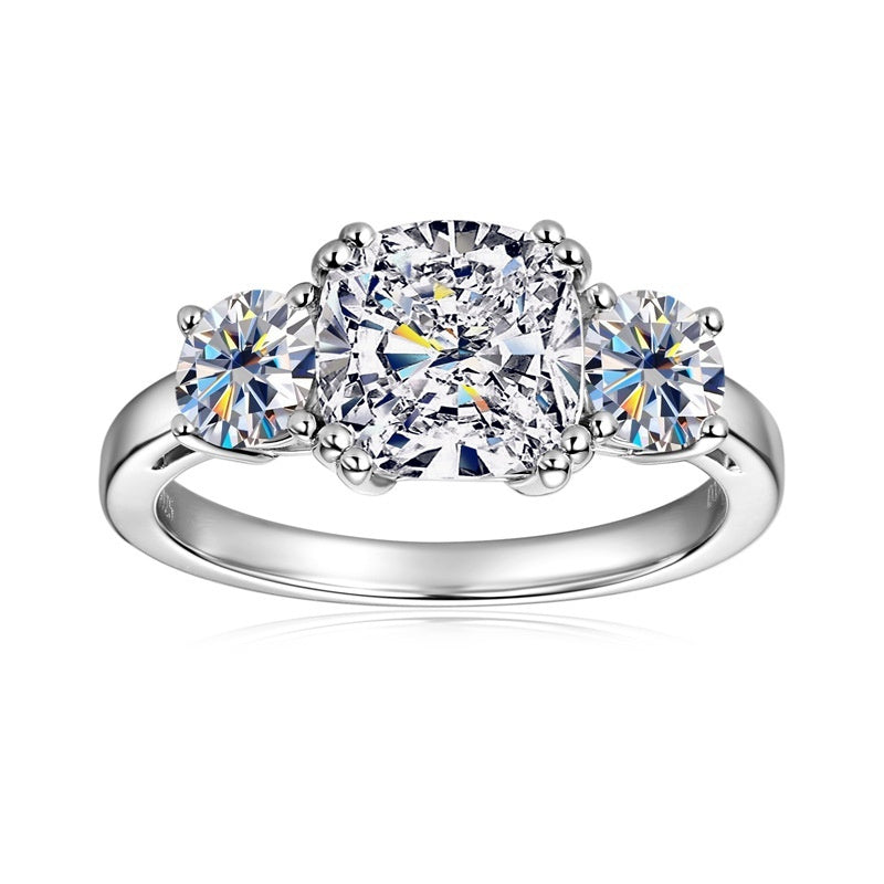 Moissanite Ring Women's S925 Sterling Silver