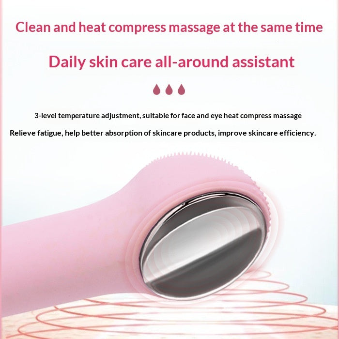 Silicone Facial Cleansing Device Pore Cleanser Face-cleaning Tool Deep-cleaning Electric Facial Brush