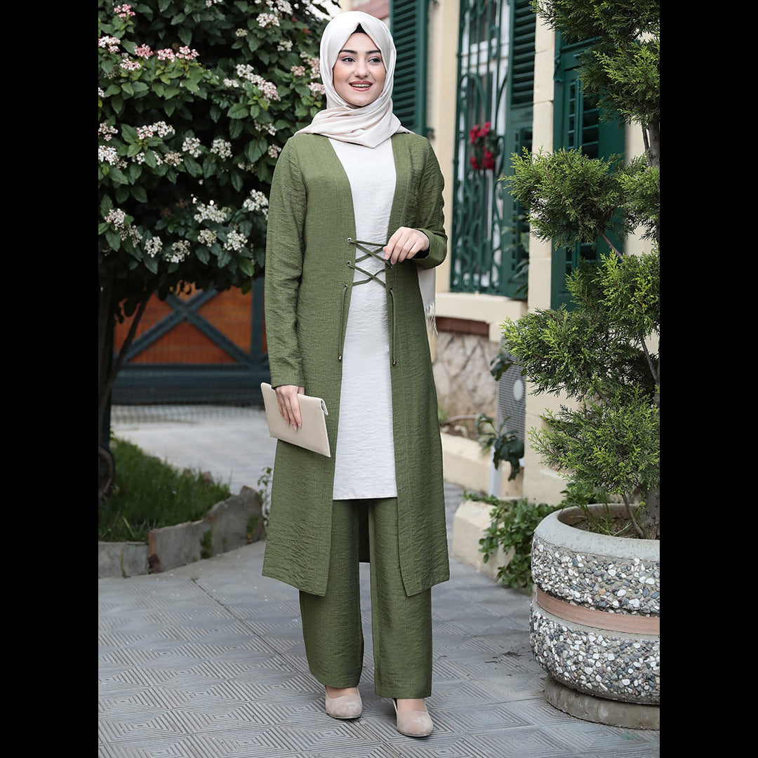 Muslimisches Damen-Kleidungsset dreiteiliges Nahost-Kleid