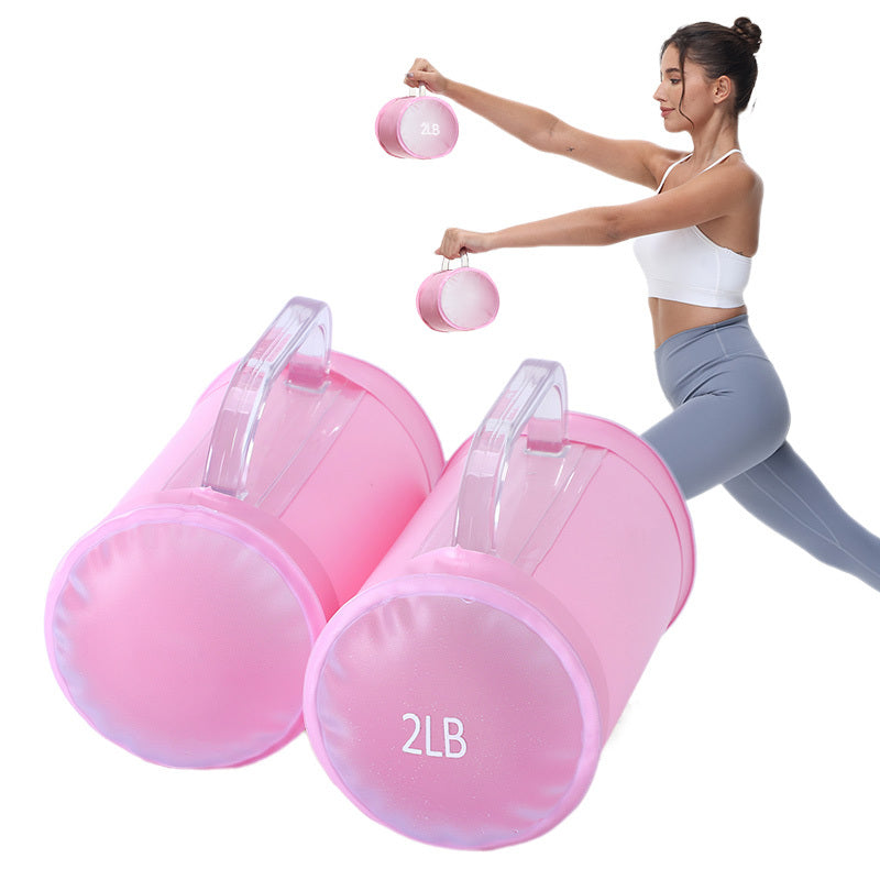 2x2lbs Wasserhantelpaare Tragbare freie Gewichte Einstellbare Yoga-Übung Fitness Frauen Hantel Reisetrainingsset