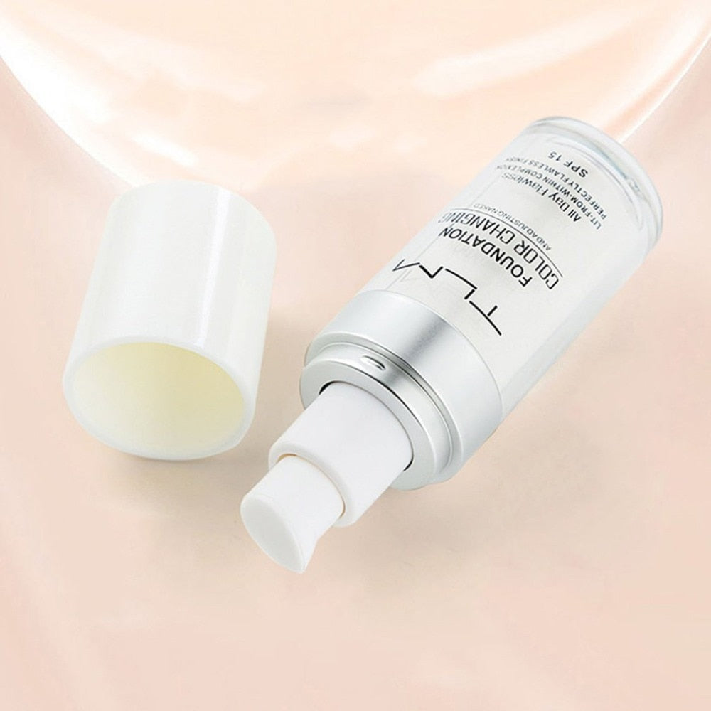 Fard à Teint Liquide Dissimulateur Température Portable Maquillage Teint BB Anticernes Couleur Naturelle