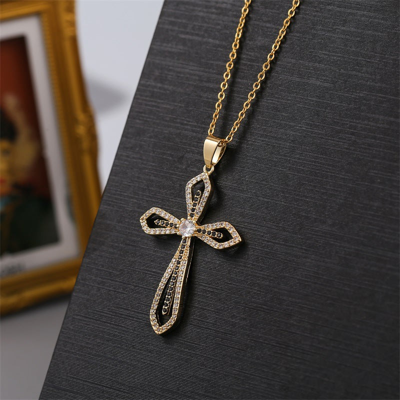 Infinity Cross Necklace Pendant Women Jewelry Fashion 925 Sterling Silver Cross