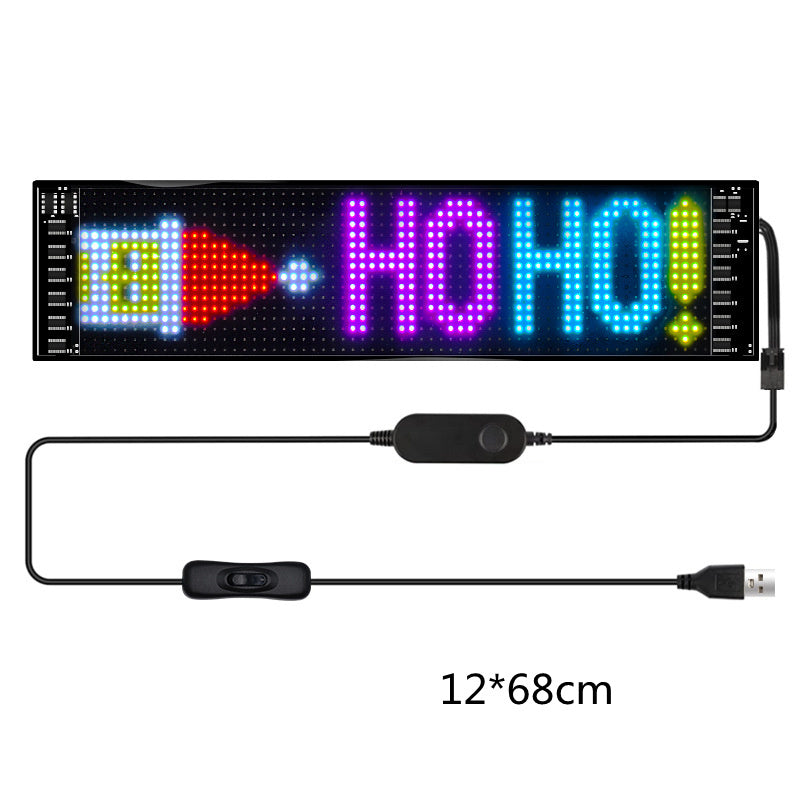 Programmierbare Auto-LED-Anzeige LED-Vollfarb-Werbebildschirm Ultradünner Bildschirm Benutzerdefinierter Textmuster Animationsanzeige Auto
