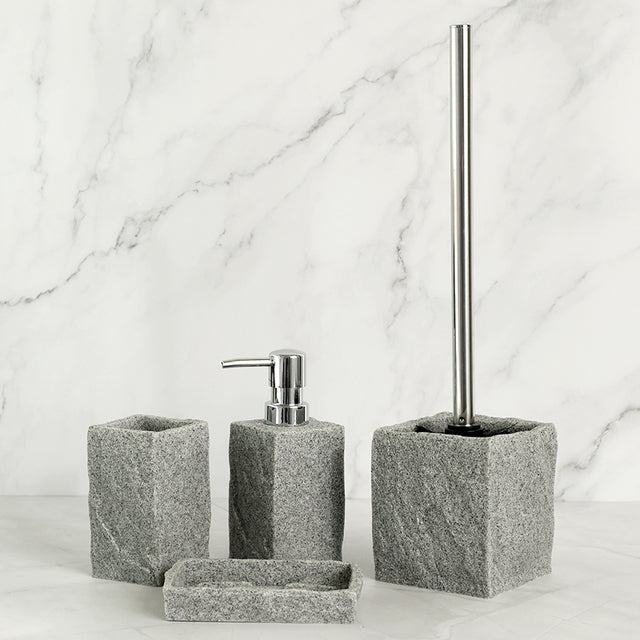 Trendy Bathroom Accessories Set Imitati Granite Resin Iiquid Soap D f