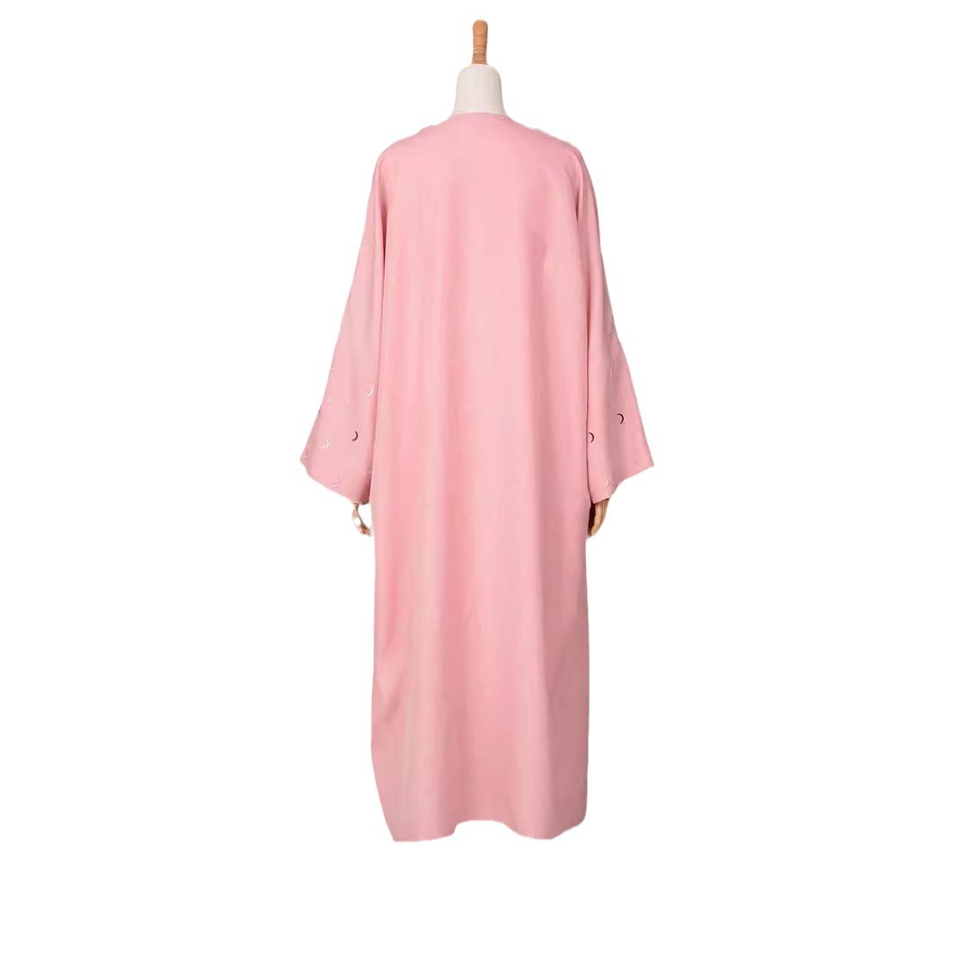 Muslimischer eleganter bestickter Cardigan-Kleid-Umhang