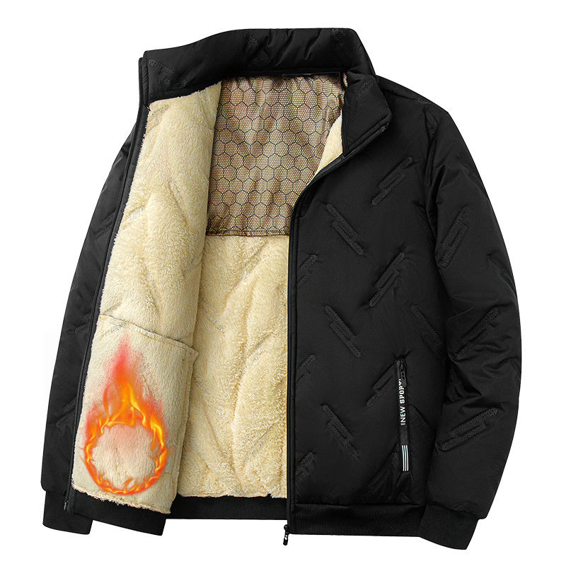 Nouveau Manteau en Coton au design Graphène, Veste Polaire Chaude et Épaisse pour l'Hiver, Vêtements Décontractés Tendance pour Hommes
