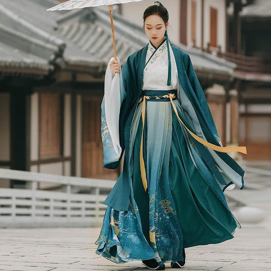Modern Hanfu Embroidered Set