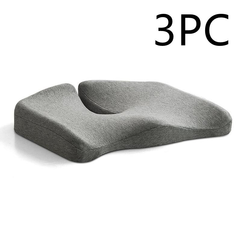 Coussin de siège de décompression et oreiller lombaire de soutien dorsal en tissu respirant antidérapant et résistant à l'usure pour chaise de bureau