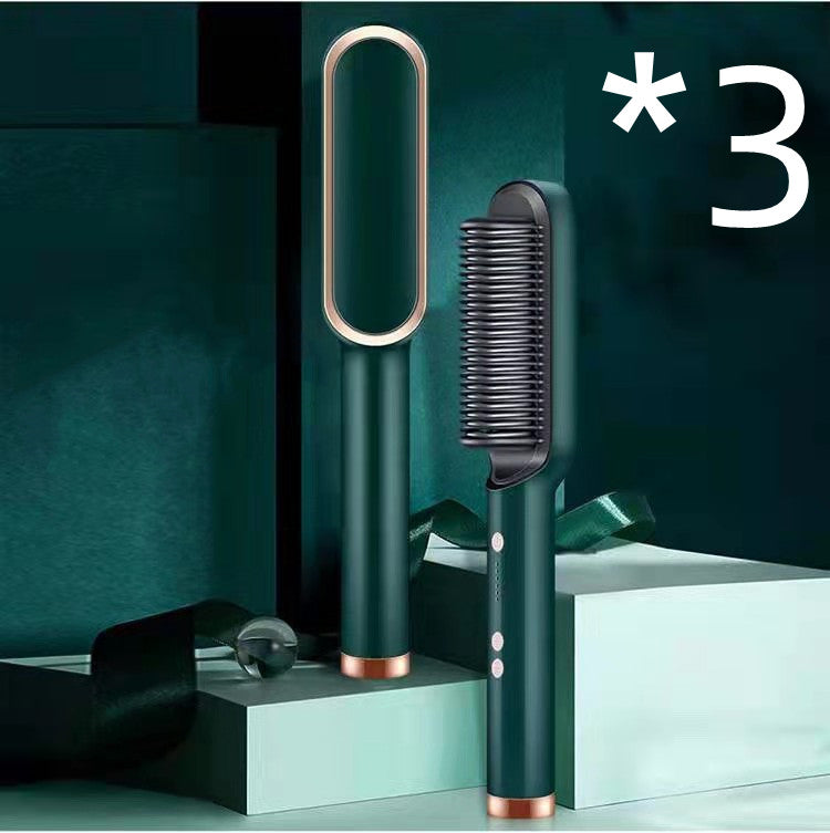 Nouveau peigne chaud lisseur 2 en 1 avec ion négatif et brosse à cheveux électrique double usage