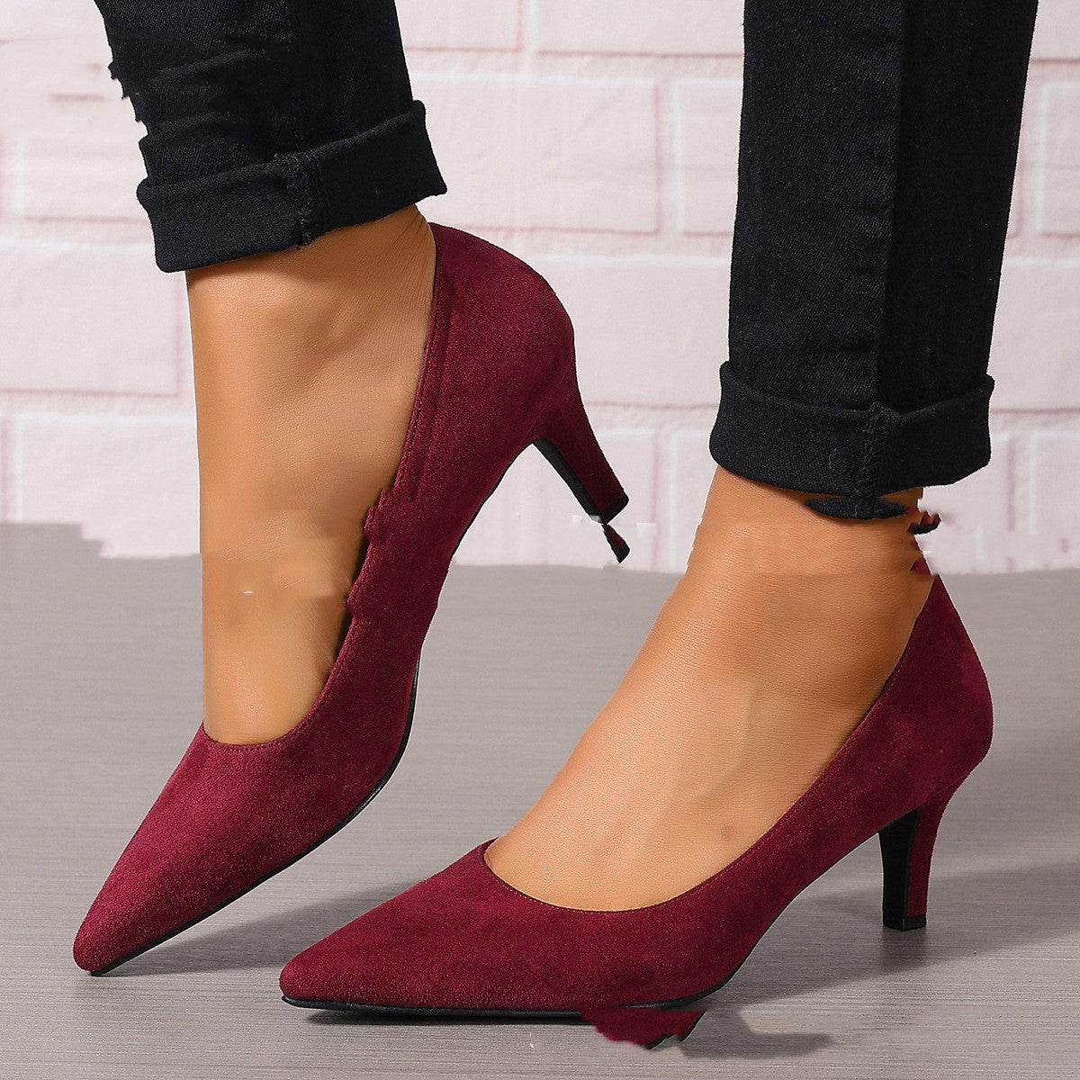 Mode Damen Stiletto Absatz Slip-on Mode Schuhe