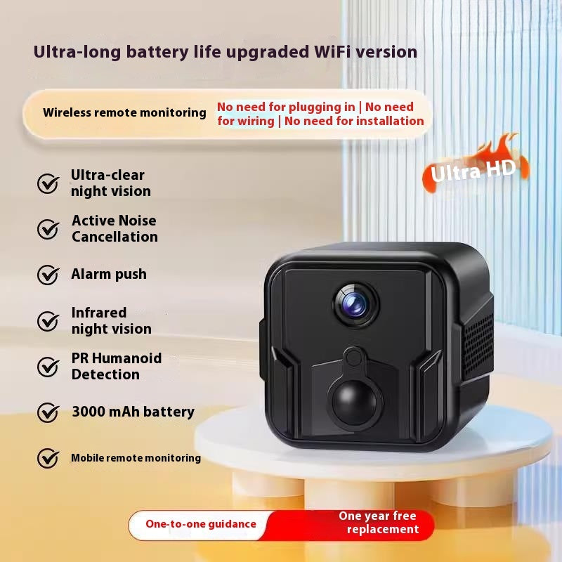 Moniteur sans fil Wi-Fi HD à vision nocturne à distance, sans prise, rotation à 360 degrés, sans angle mort