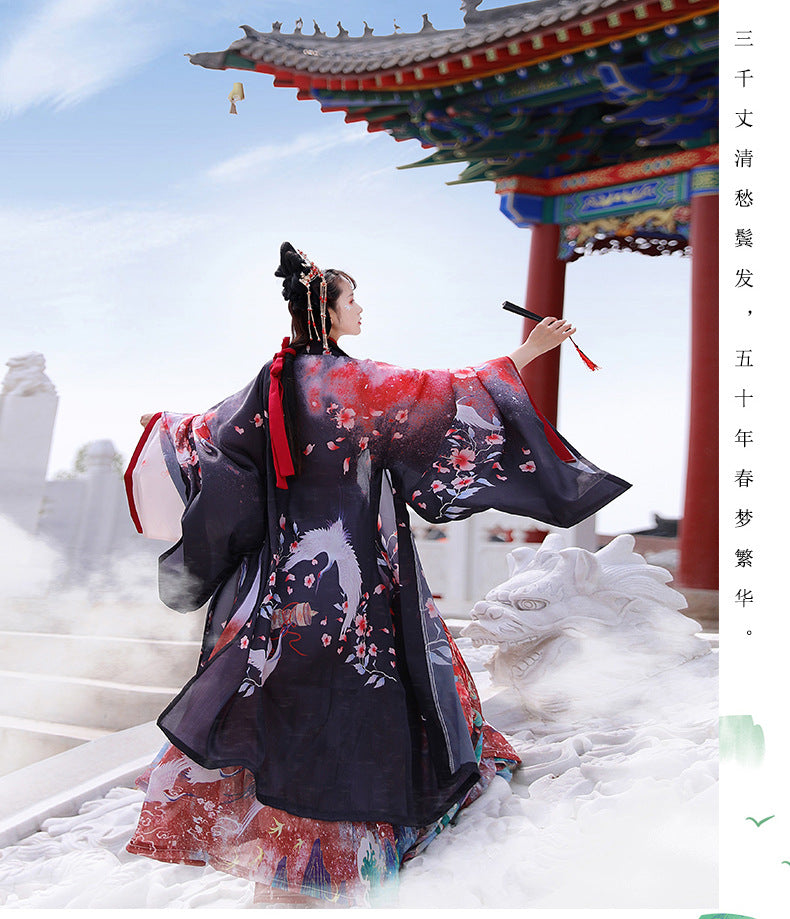 Modernes Hanfu-Rockset bis zur Taille | Neue Hanfu-Stile traditionelle Kleidung