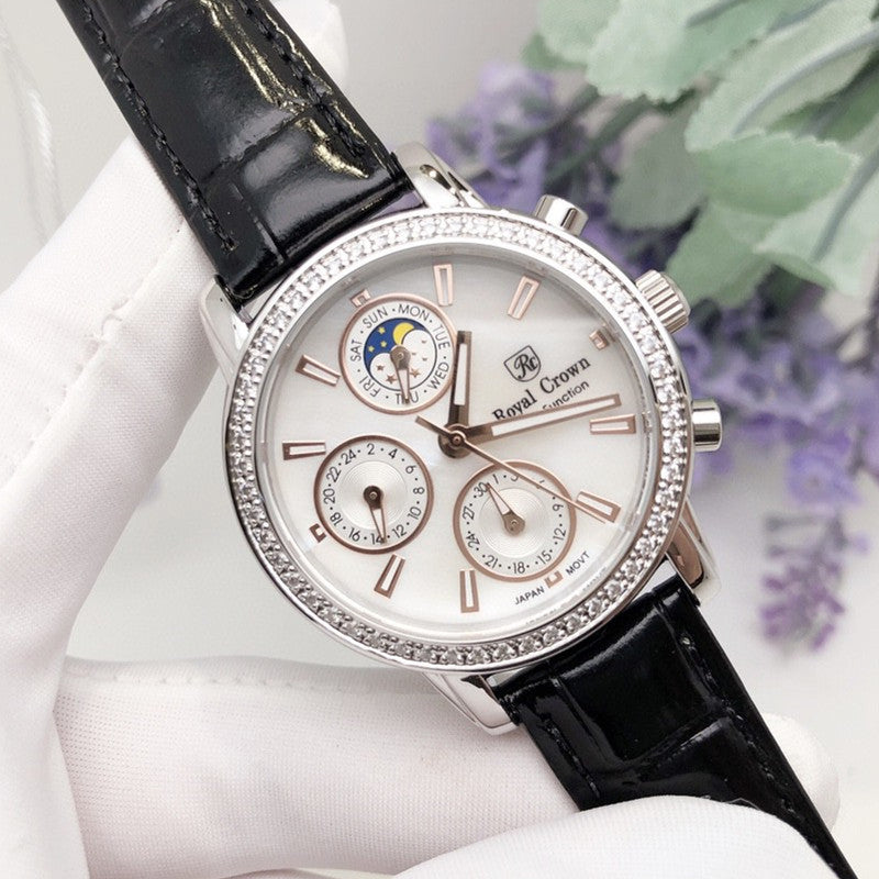 Multifunctional Quartz Watch With Diamond