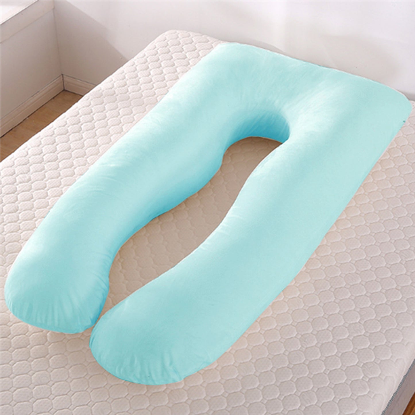 Oreiller de soutien de sommeil d'été pour femmes enceintes Oreiller de maternité en forme de U de grossesse en soie glacée