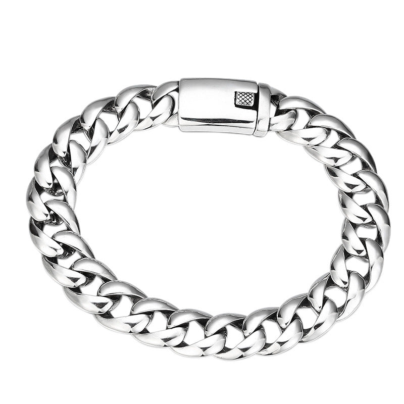 Bracelet cubain brillant en argent sterling 925 de style national