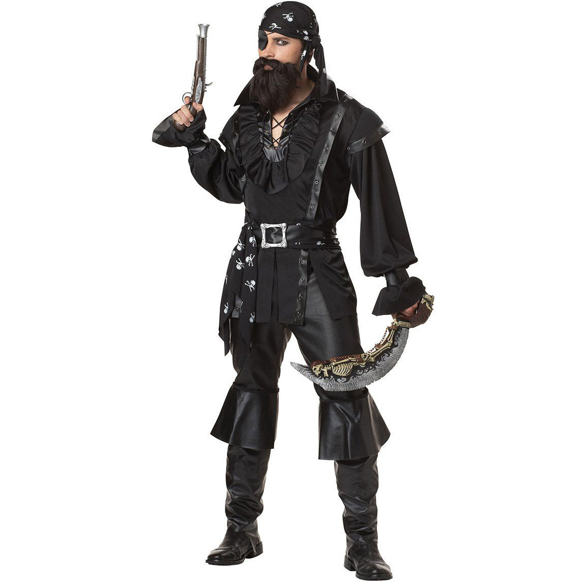 Trendy Halloween Male Pirate Costume Cosplay for Modern Living