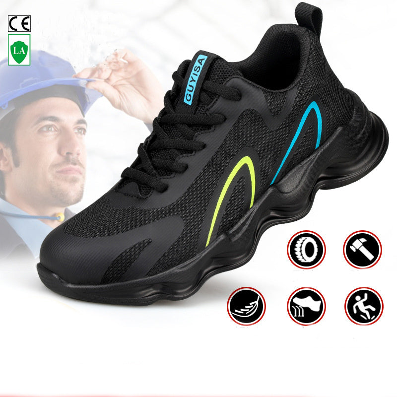 Stahlkappenschuhe für Männer Arbeitssicherheitsschuhe Rutschfeste, unzerstörbare Turnschuhe