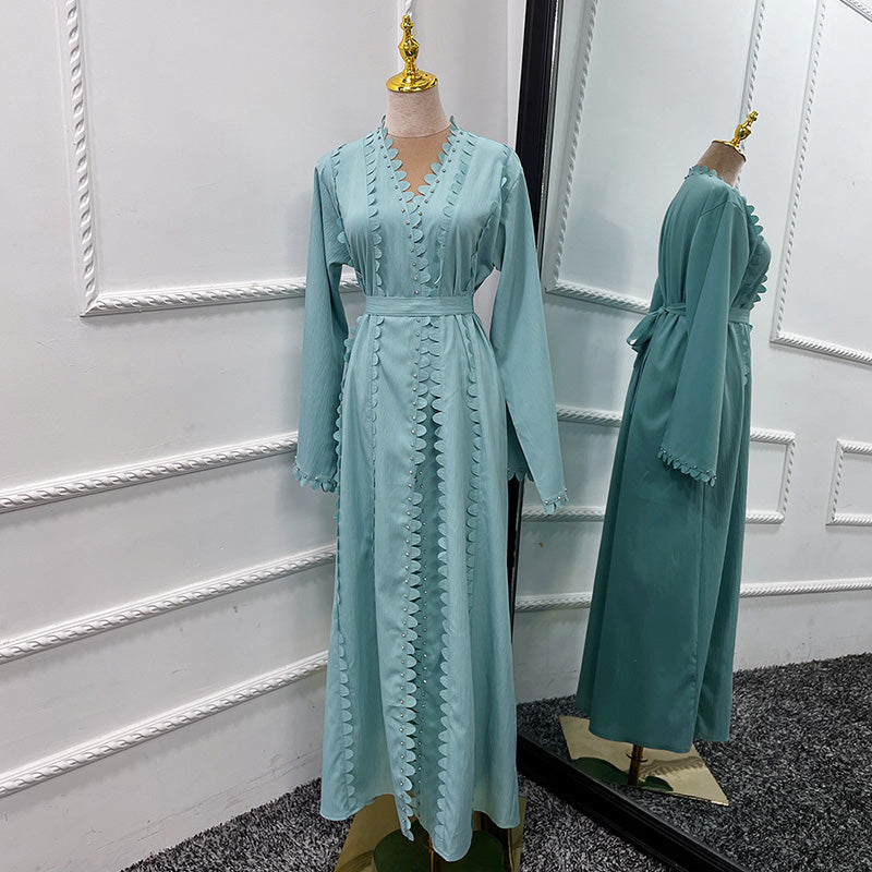 Damenmode Hijab Robe Cardigan Langes Kleid