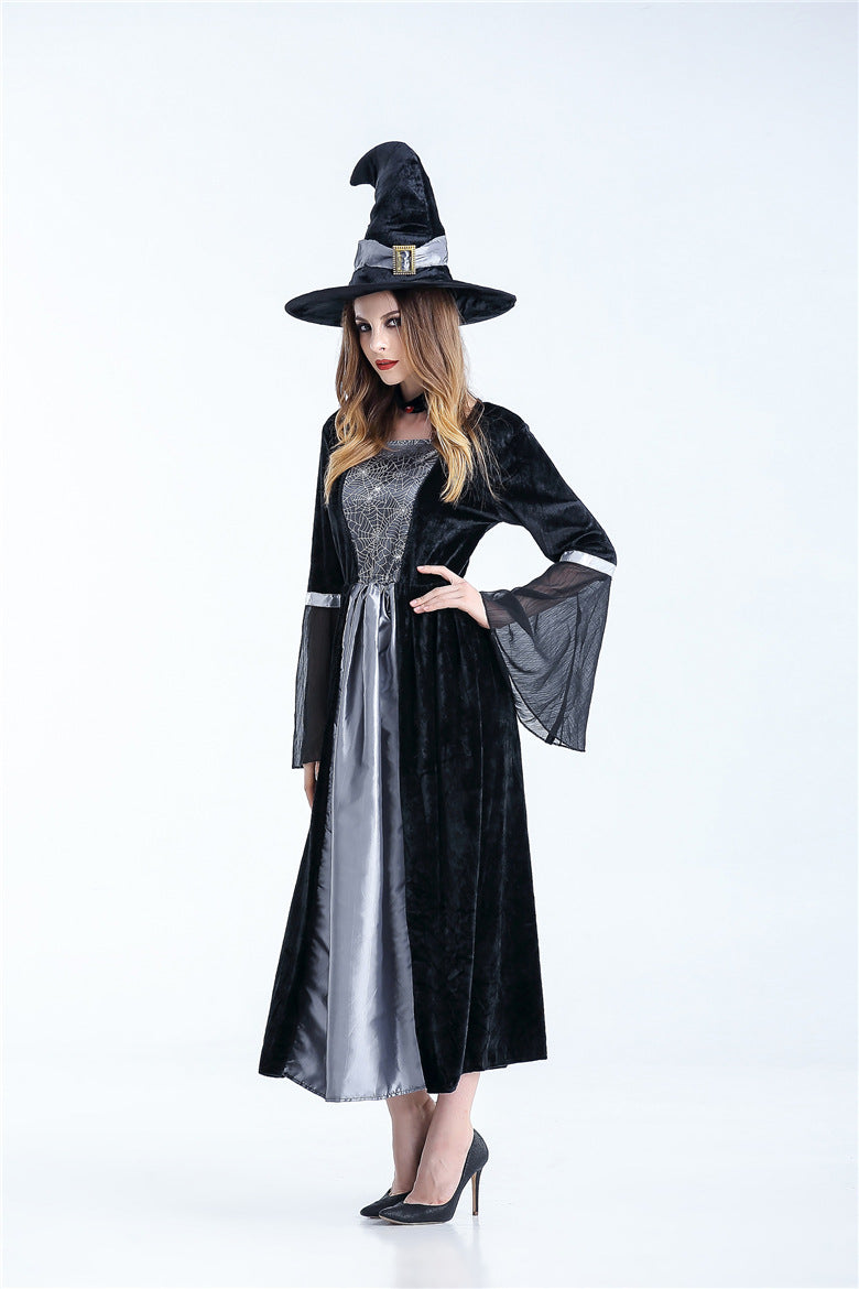 Damen Gruseliges Hexen-Kostüm Zauberin Cosplay Kostüm Für Halloween Karneval Fasching Damen Magischer Moment Kostüm