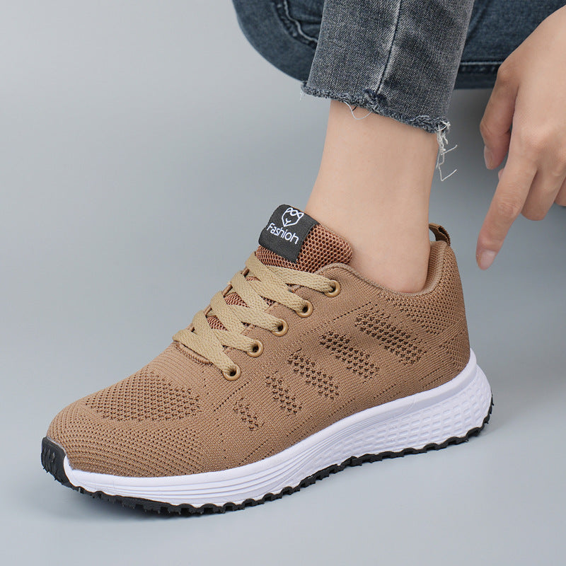Plus Size Frühling und Herbst Fly-Kit Mesh Damenschuhe