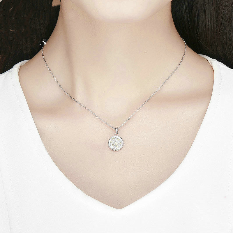 Sterling Silver Necklace Oval Gold-plated Necklace Women