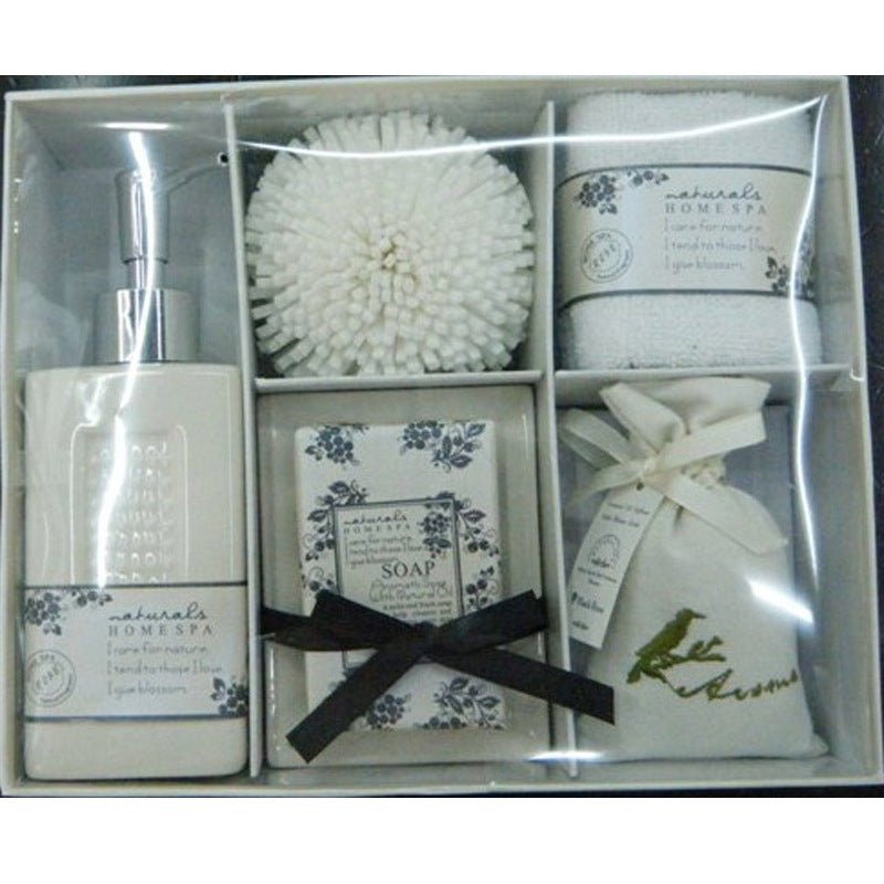 Maillots de bain européens et américains, maillots de bain, poteries et salles de bain, cinq pièces d'accessoires de salle de bain, coffret cadeau de bain en gros