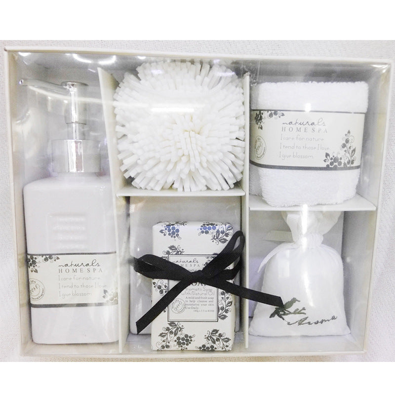 Maillots de bain européens et américains, maillots de bain, poteries et salles de bain, cinq pièces d'accessoires de salle de bain, coffret cadeau de bain en gros