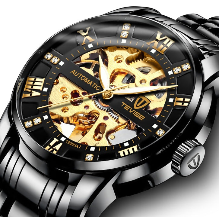 Herrenmodeuhr Mode Automatische Mechanische Uhr Hohle Uhr Uhr Wasserdichte Herrenuhr
