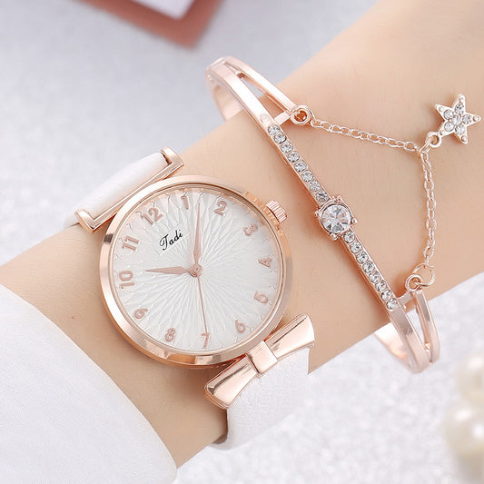 Uhr Studentin Neue Uhr Set Mode Literal Drainage Produkt Armband Set Uhr