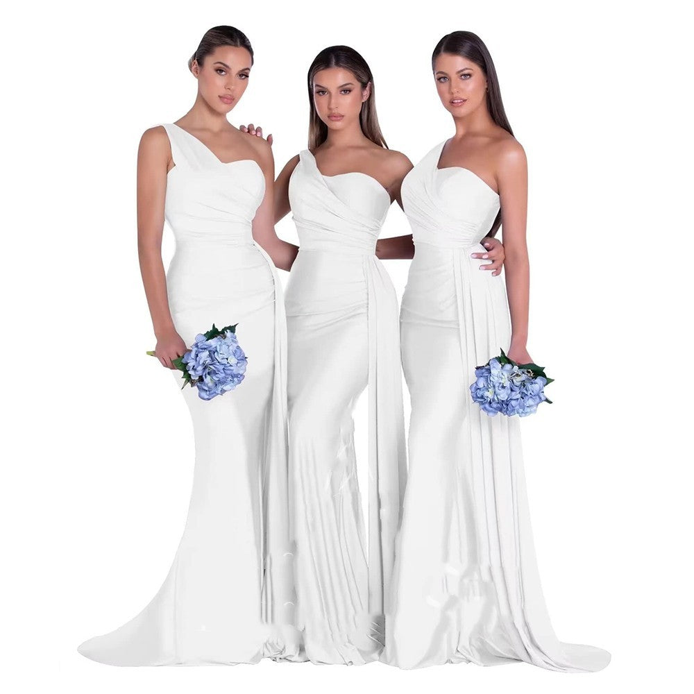 Robe de mariée élégante sirène asymétrique grande taille fat MM
